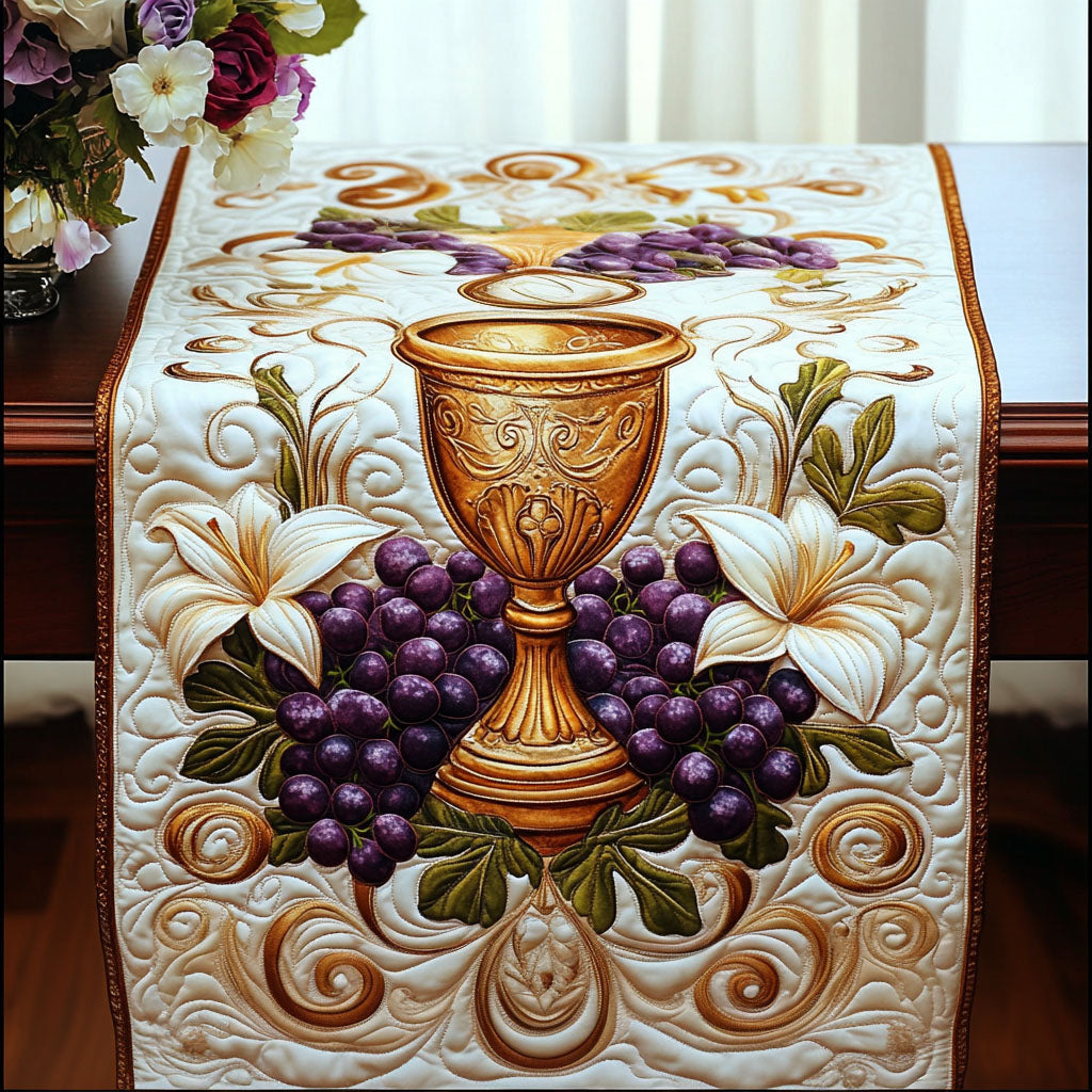 Sacred Abundance Quilted Table Runner NCU0NT6741