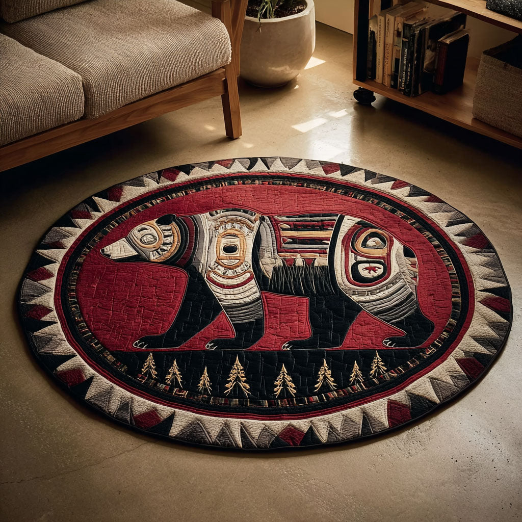 Sacred Bear Quilted Round Mat NCU0NT11819
