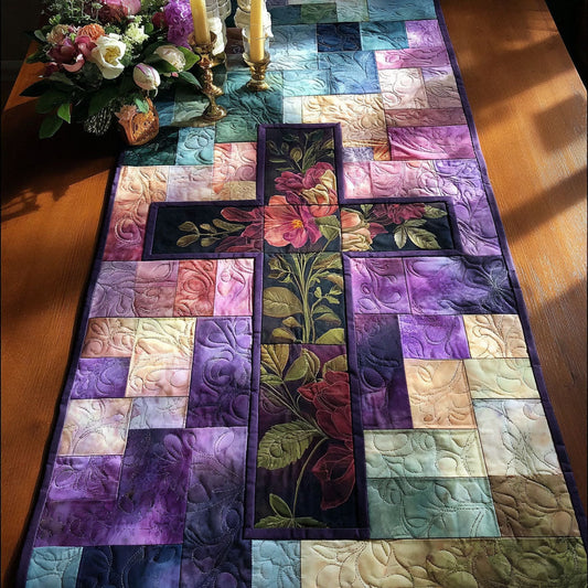 Sacred Bloom Quilted Table Runner NCU0NT12321
