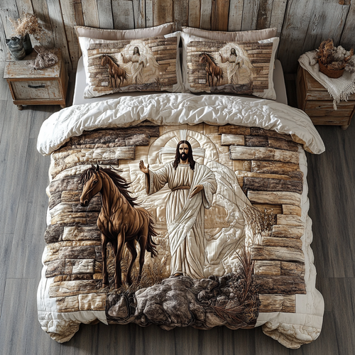 Sacred Bond 3-Piece Quilted Bedding Set NCU0DK8118