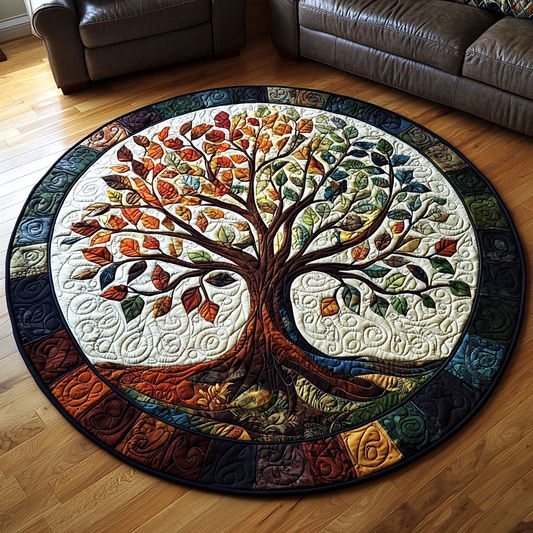 Sacred Branches Quilted Round Mat NCU0DV6206