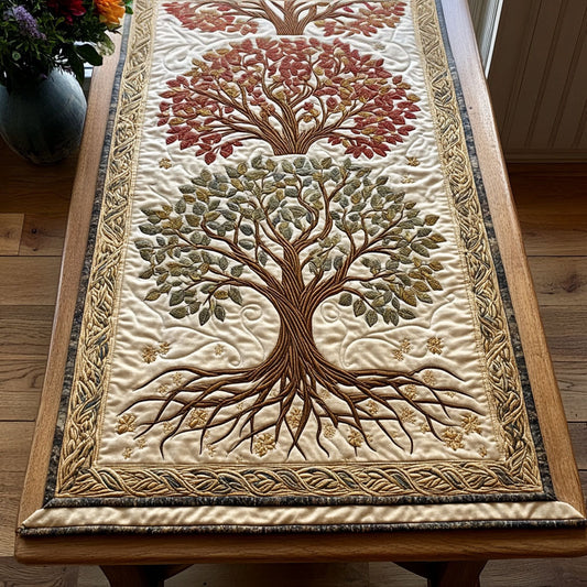 Sacred Branches Quilted Table Runner NCU0PT3431