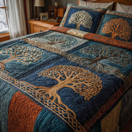 Sacred Canopy 3-Piece Quilted Bedding Set NCU0XD2390