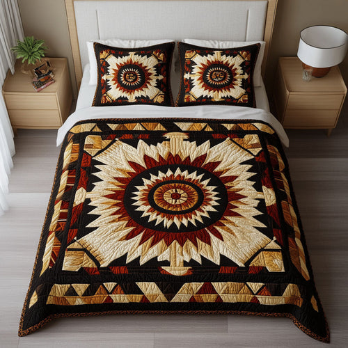 Sacred Circle 3-Piece Quilted Bedding Set NCU0NT2494