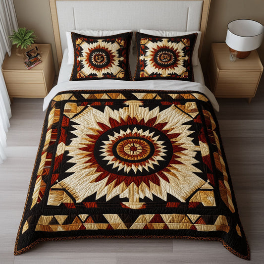 Sacred Circle 3-Piece Quilted Bedding Set NCU0NT2494