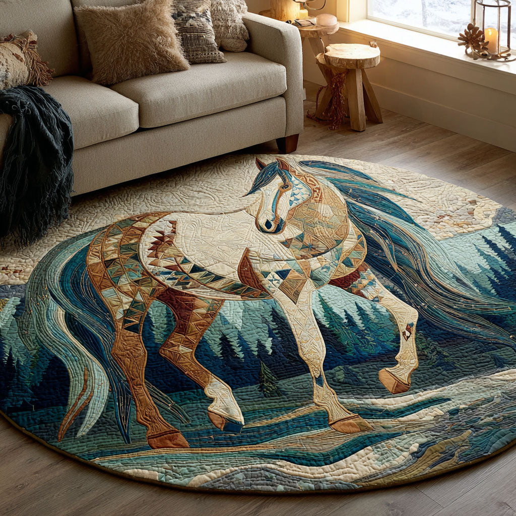 Sacred Circle Quilted Round Mat NCU0NT11820