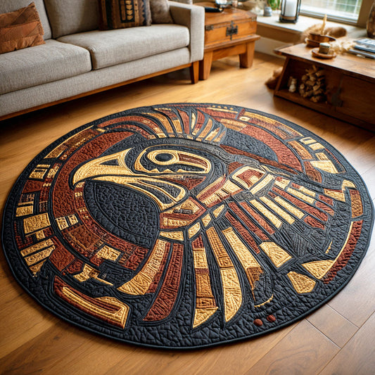 Sacred Eagle Quilted Round Mat NCU0TD442