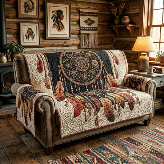 Sacred Earth Quilted Sofa Cover NCU0DV9573