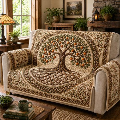 Sacred Eden Orchard Quilted Sofa Cover NCU0VL3853