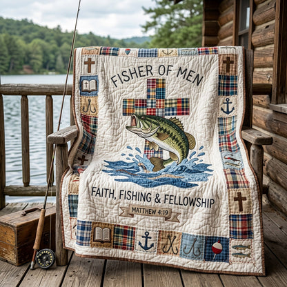 Sacred Fishing Fellowship Quilted Blanket NCU0HH2001