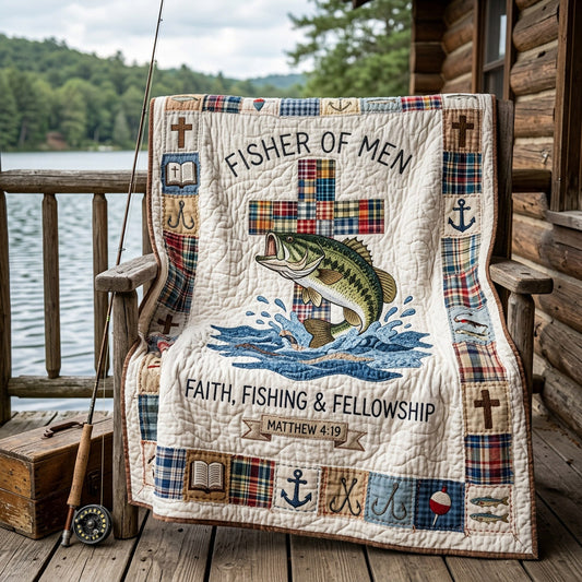 Sacred Fishing Fellowship Quilted Blanket NCU0HH2001