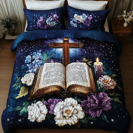Sacred Garden 3-Piece Quilted Bedding Set NCU0NT6727