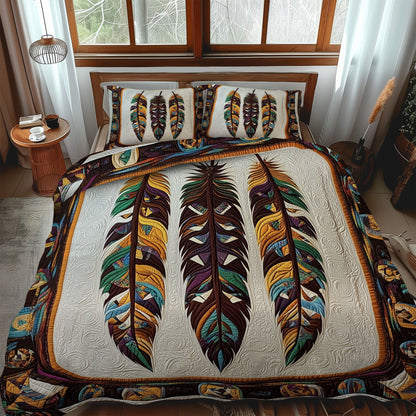 Sacred Geometry 3-Piece Quilted Bedding Set NCU0PT3157