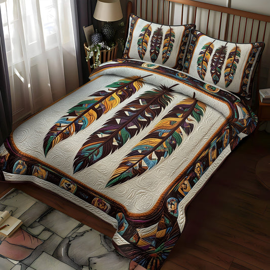 Sacred Geometry 3-Piece Quilted Bedding Set NCU0PT3157