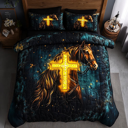 Sacred Grace 3-Piece Quilted Bedding Set NCU0DK8110