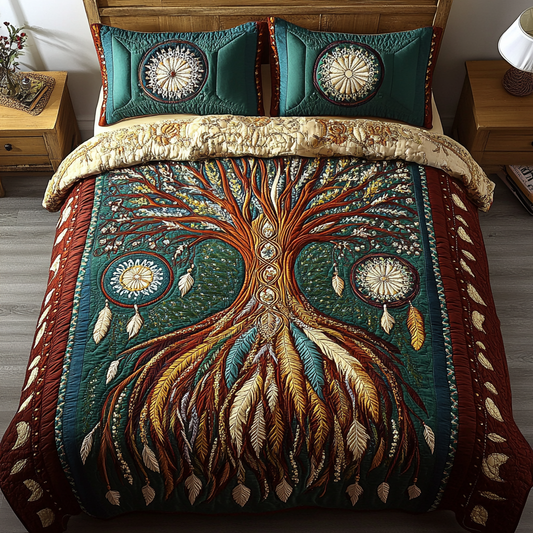 Sacred Grove 3-Piece Quilted Bedding Set NCU0VH2990