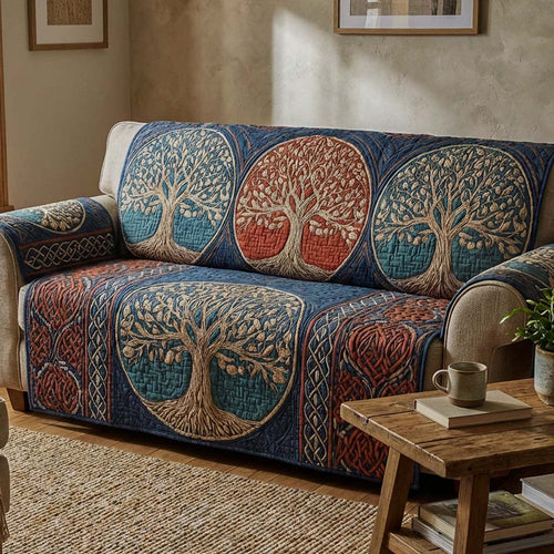 Sacred Grove Quilted Sofa Cover NCU0XD2372