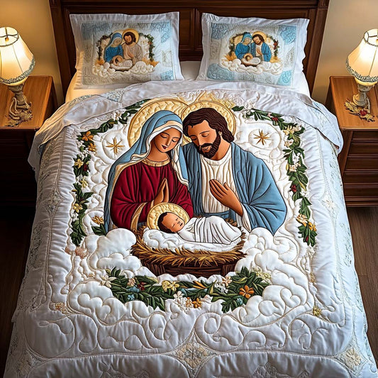 Sacred Harmony 3-Piece Quilted Bedding Set NCU0NT1823