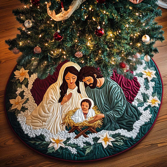 Sacred Harmony Christmas Quilted Tree Skirt NCU0NT1829