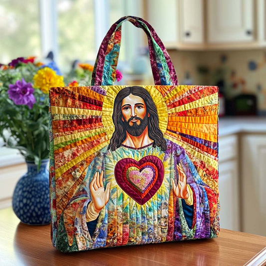Sacred Heart Joy Quilted Tote Bag NCU0NT8551