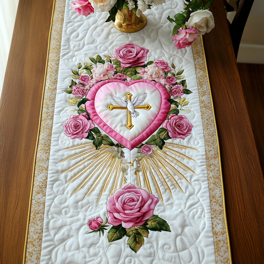 Sacred Heartlight Quilted Table Runner NCU0NT7910 – Vantique
