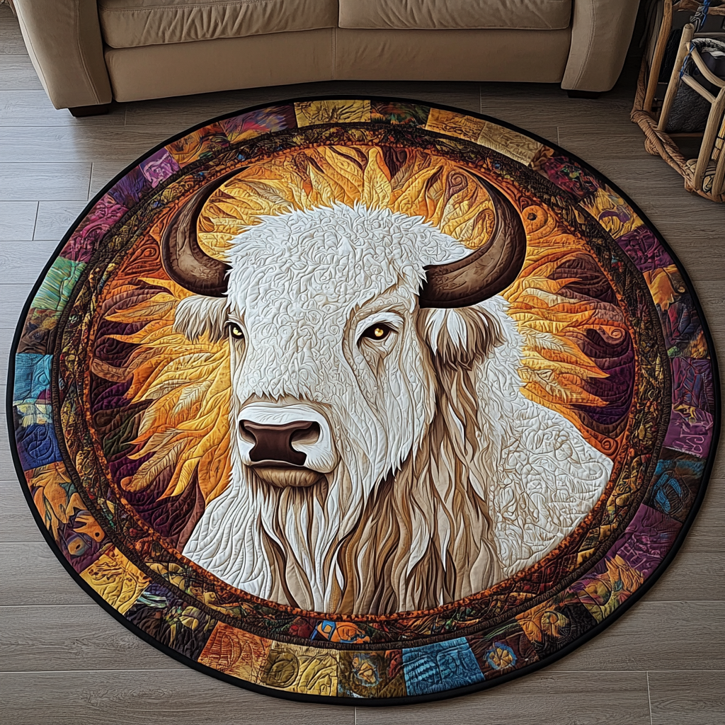 Sacred Herd Quilted Round Mat NCU0DK4987