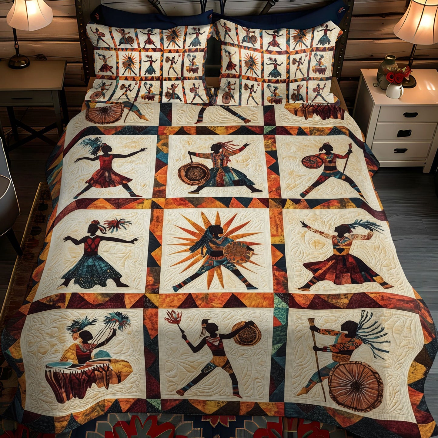 Sacred Heritage 3-Piece Quilted Bedding Set NCU0PT7325
