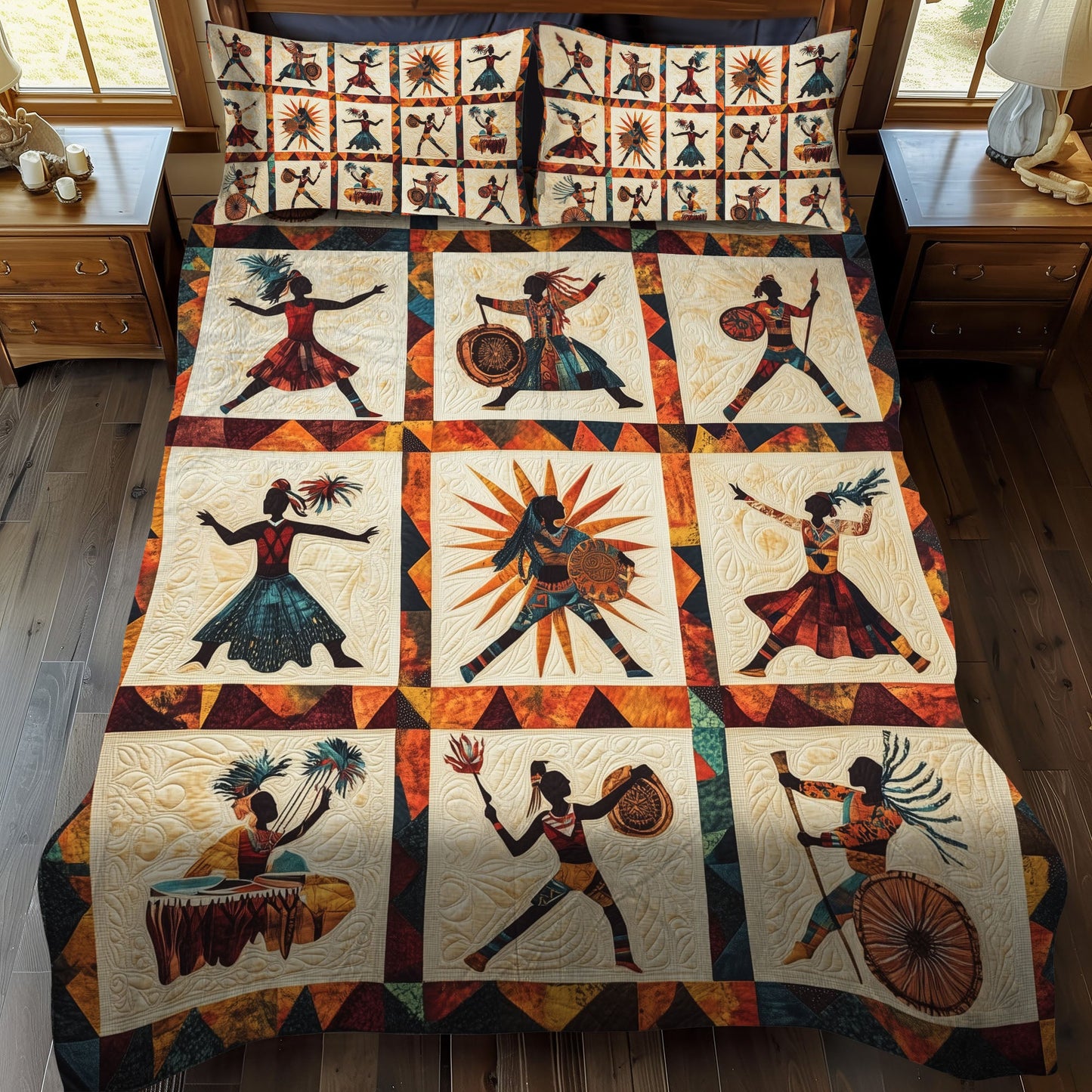 Sacred Heritage 3-Piece Quilted Bedding Set NCU0PT7325