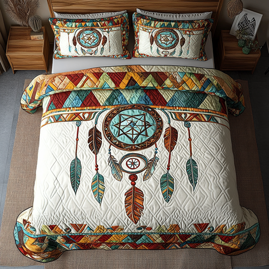 Sacred Hoop 3-Piece Quilted Bedding Set NCU0DK5183