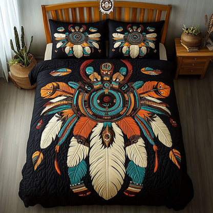 Sacred Hoop Serenity 3-Piece Quilted Bedding Set NCU0PT3015