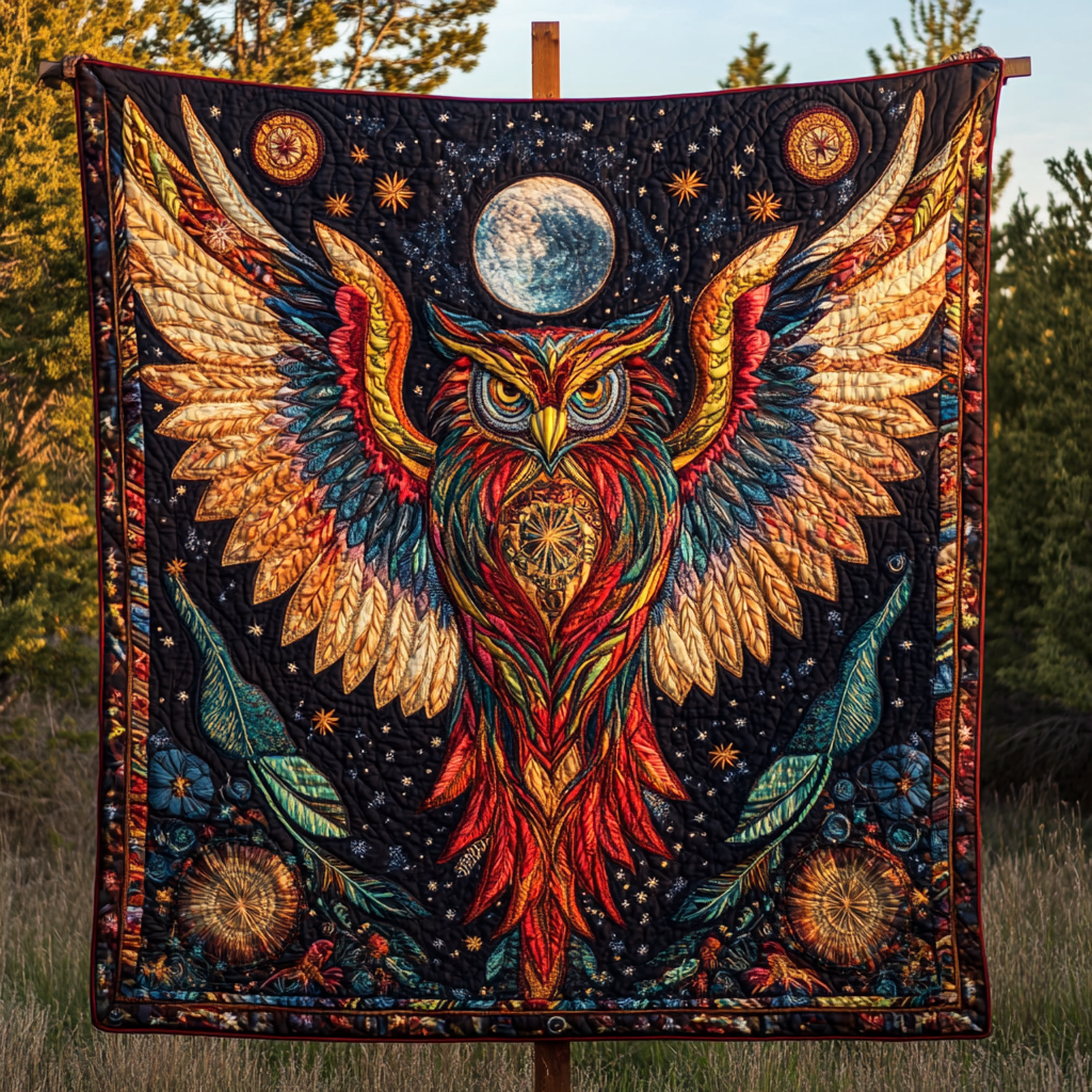 Sacred Hoots Quilted Blanket NCU0DK3311