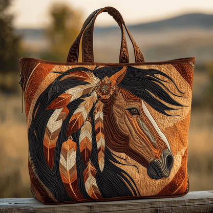 Sacred Horse Spirit Quilted Tote Bag NCU0TH2880