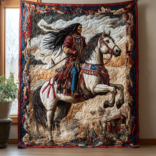 Sacred Horseman Quilted Blanket NCU0DV3903
