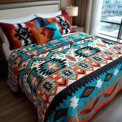 Sacred Journey 3-Piece Quilted Bedding Set NCU0DK8305