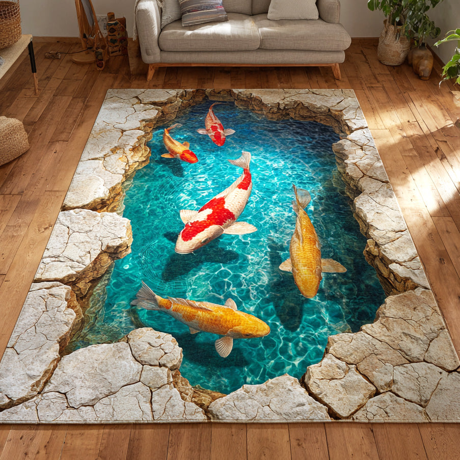 Sacred Koi Spring Area Rug NCU0TV1687