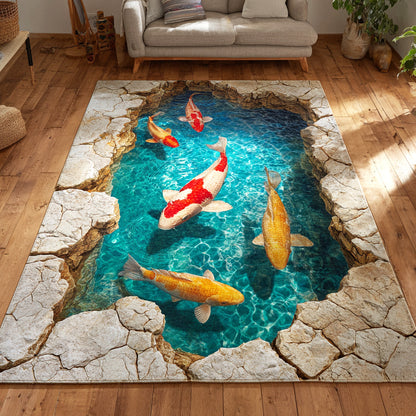 Sacred Koi Spring Area Rug NCU0TV1687