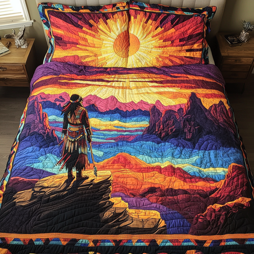 Sacred Lands 3-Piece Quilted Bedding Set NCU0DK7677