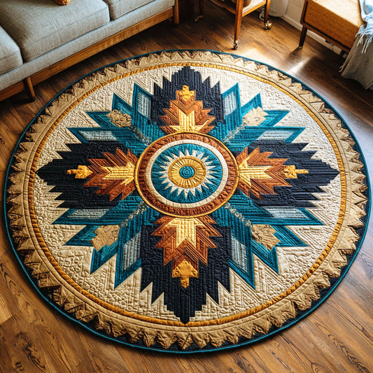 Sacred Lines Quilted Round Mat NCU0TD450