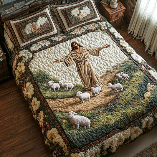 Sacred Love 3-Piece Quilted Bedding Set NCU0DK8123