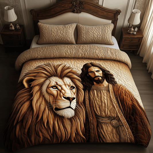 Sacred Majesty 3-Piece Quilted Bedding Set NCU0TH2393