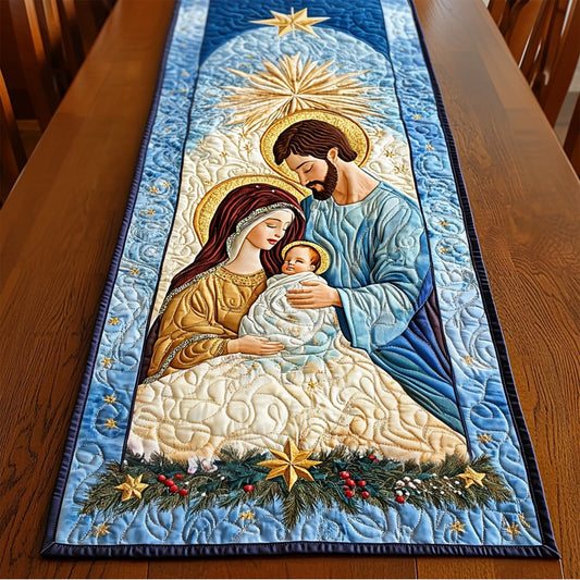 Sacred Manger Quilted Table Runner NCU0PT1314