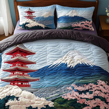 Sacred Mountain View 3-Piece Quilted Bedding Set NCU0PT6697