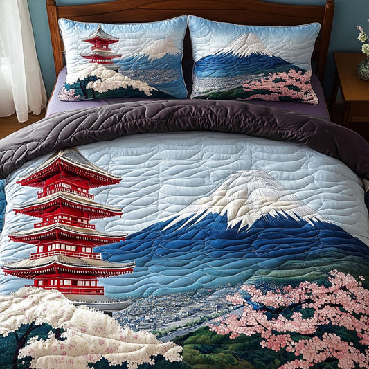 Sacred Mountain View 3-Piece Quilted Bedding Set NCU0PT6697
