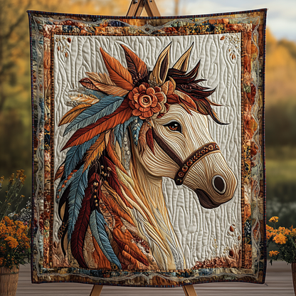 Sacred Mustang Quilted Blanket NCU0DK3256