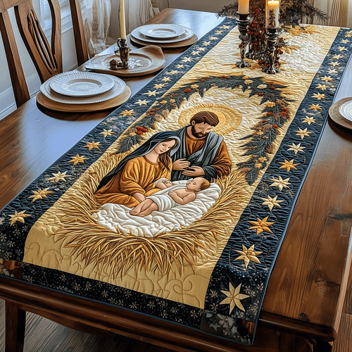 Sacred Night Quilted Table Runner NCU0TH1948