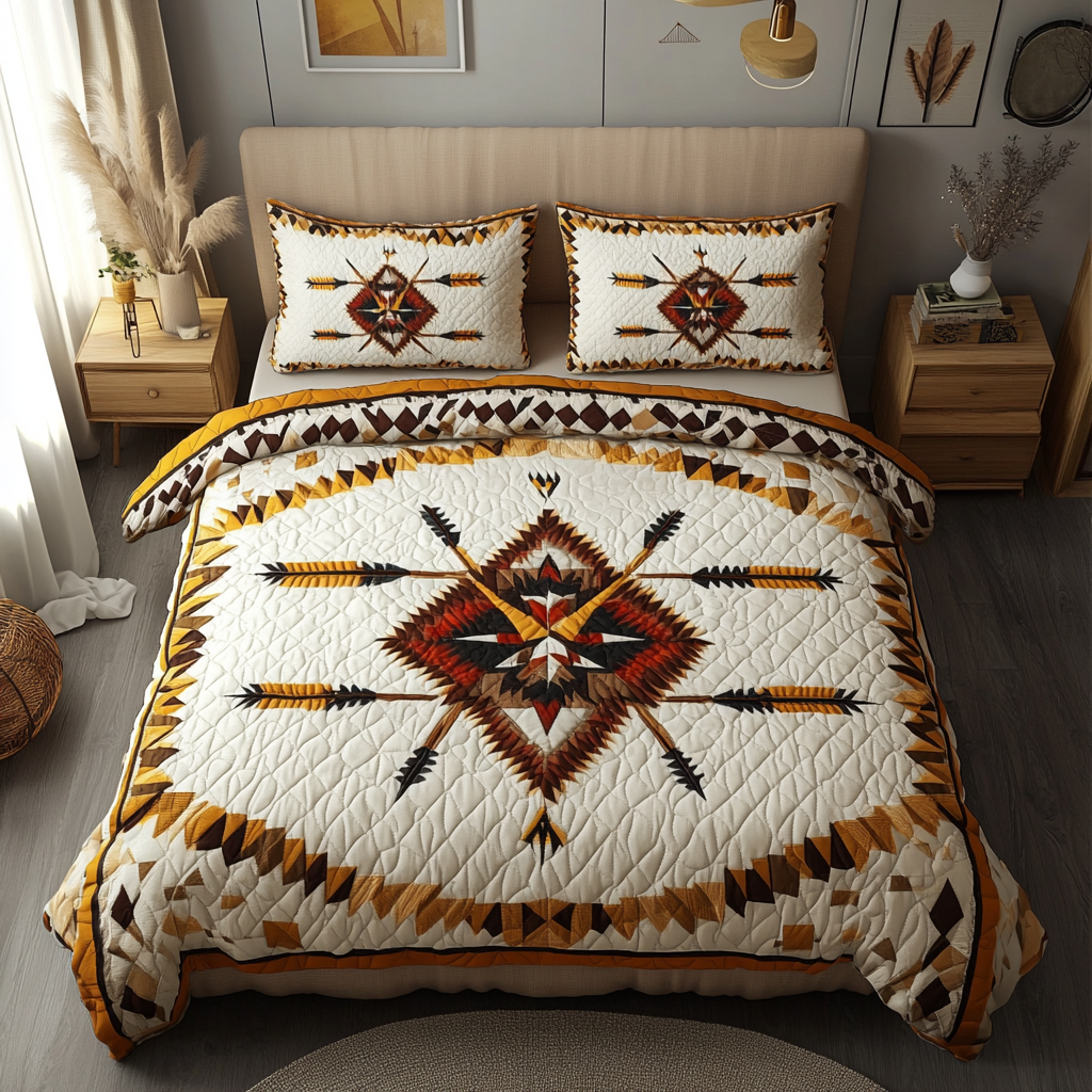 Sacred Path 3-Piece Quilted Bedding Set NCU0DK3038