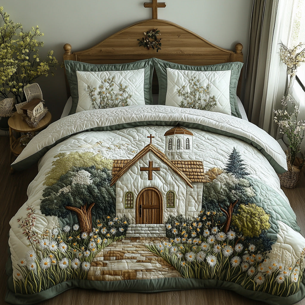Sacred Path 3-Piece Quilted Bedding Set NCU0DV6557