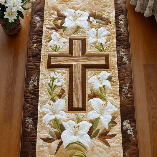 Sacred Petals Quilted Table Runner NCU0NT7911