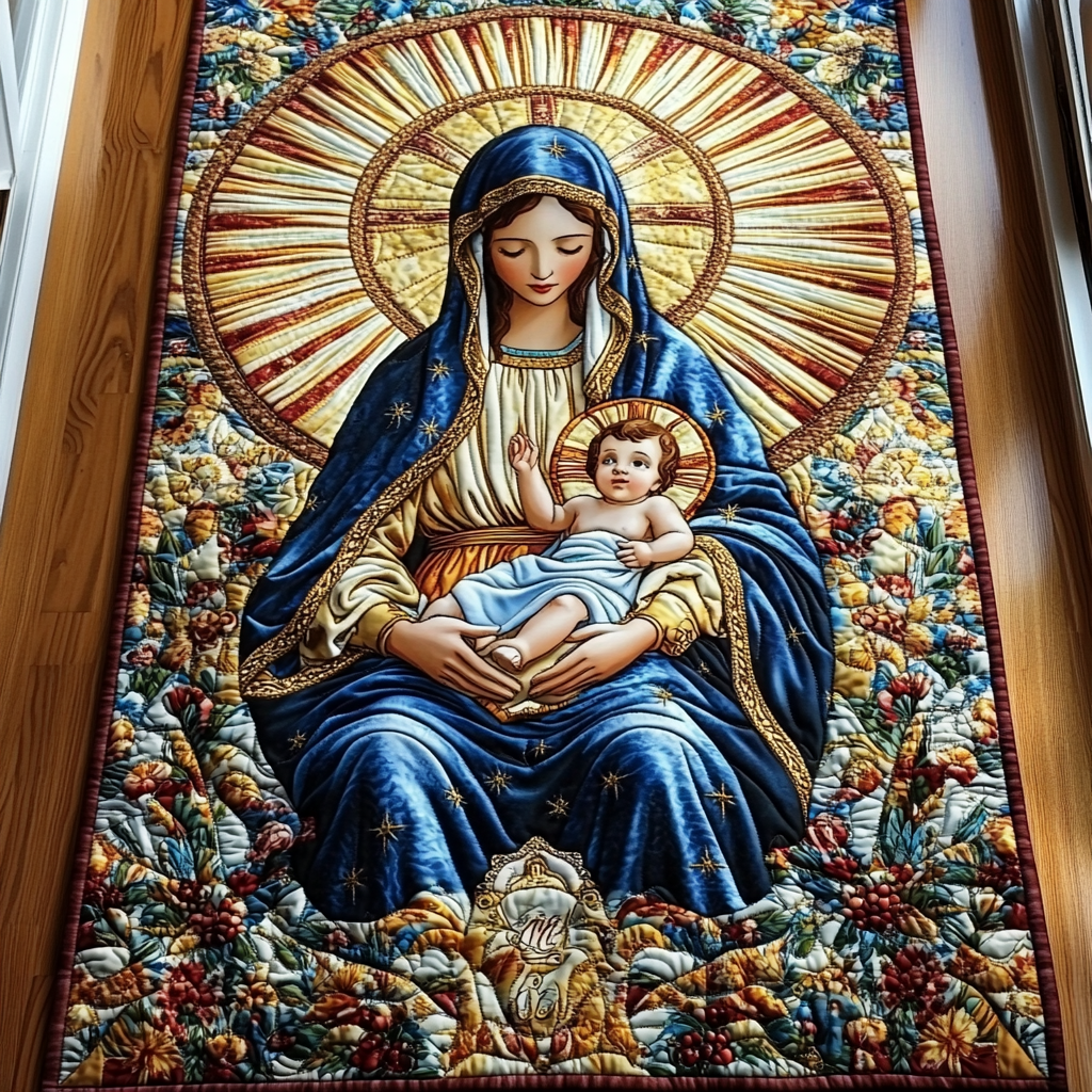 Sacred Radiance of Mary Quilted Table Runner NCU0DK1671