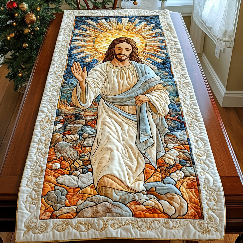 Sacred Redeemer Quilted Table Runner NCU0DK1865